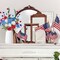 6Pcs Patriotic Artificial Flowers, 19.7" Red White Blue Silk Flowers for July 4th Decorations, Independence Day Party Indoor Living Room Kitchen Table Centerpieces (Vase Not Included)